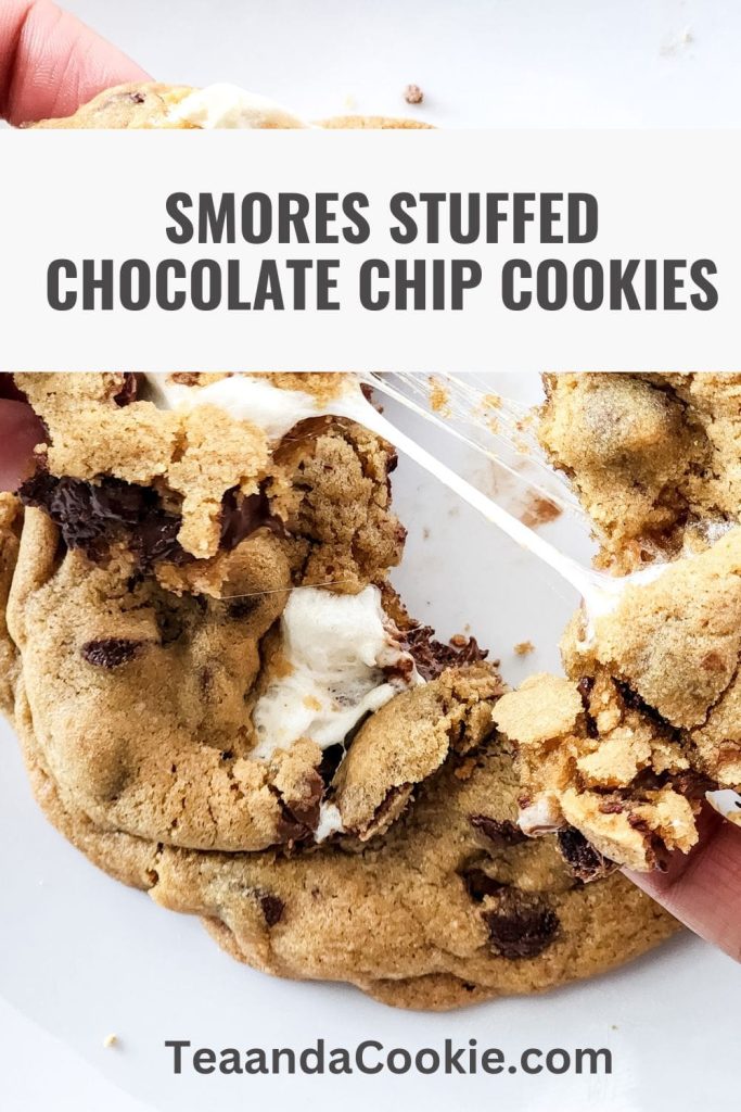 Smores Stuffed Chocolate Chip Cookies