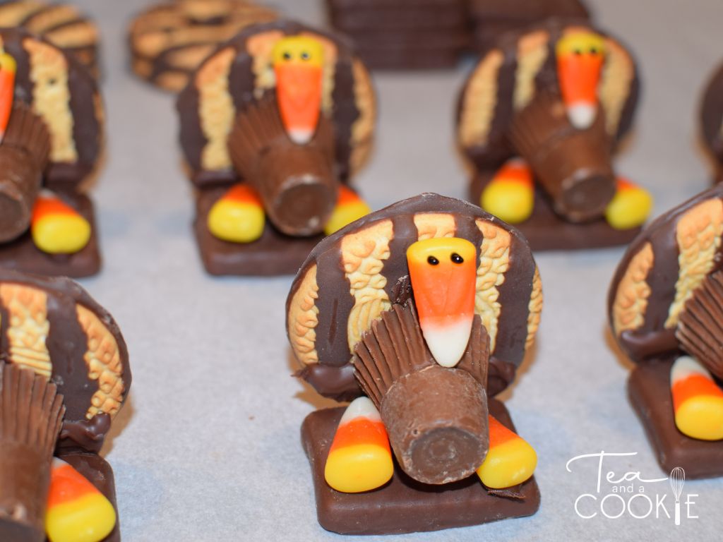 Turkey Cookies With Fudge Stripes