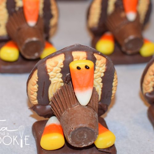 Turkey Cookies With Fudge Stripes