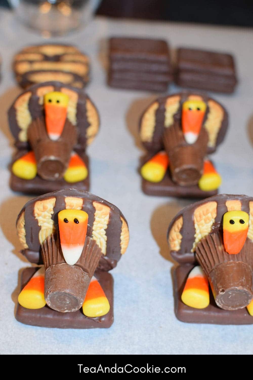 Turkey Cookies with Fudge StripesOreosNutter Butters