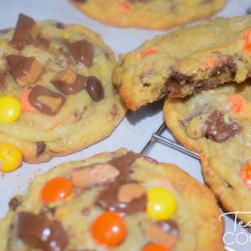 Peanut Butter Cup Chocolate Chip Cookies