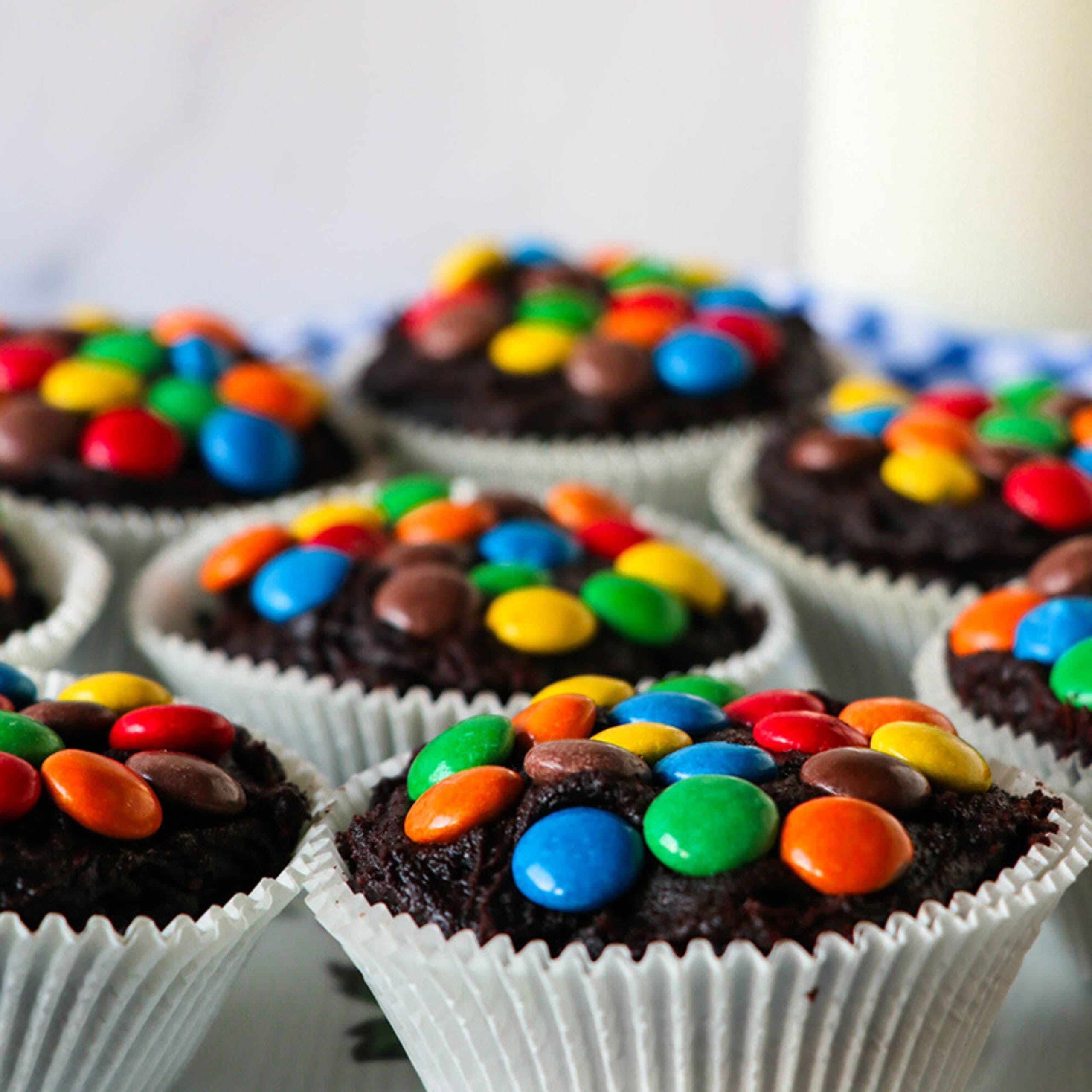 MM Brownie Cupcakes