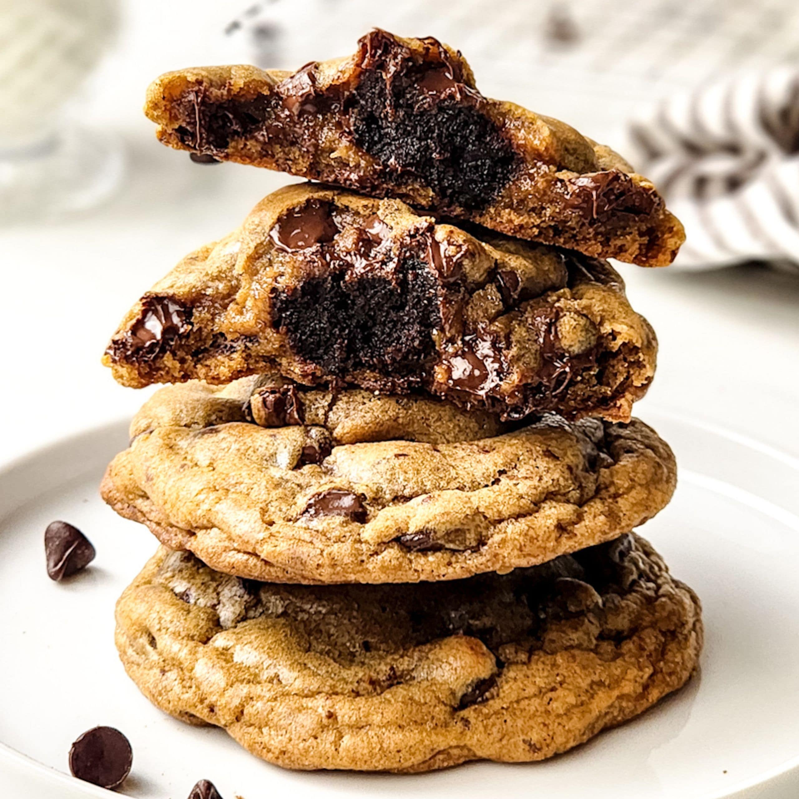 Brownie Stuffed Chocolate Chip Cookies