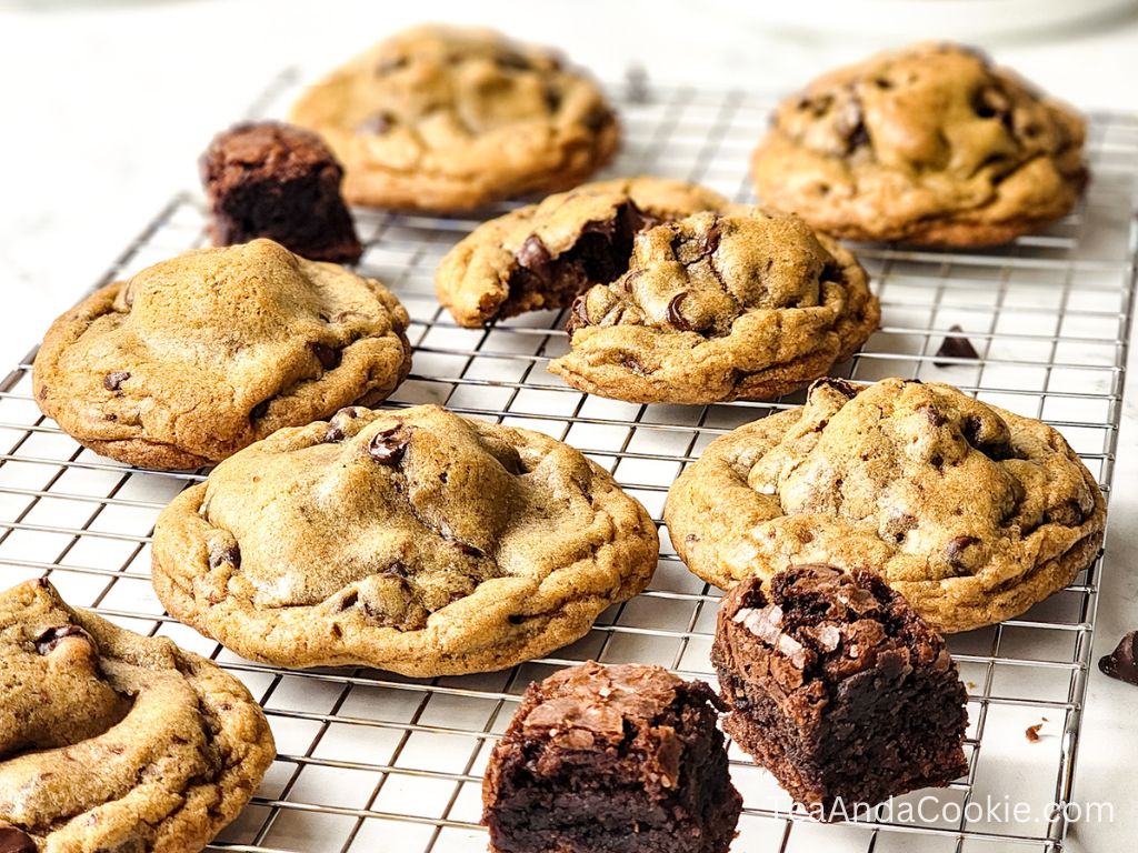 Brownie Stuffed Chocolate Chip Cookies