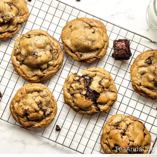 Brownie Stuffed Chocolate Chip Cookies