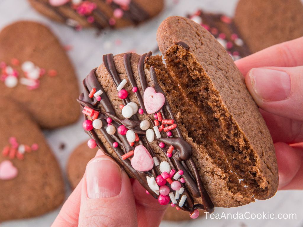 Chocolate Sugar Cookie Hearts