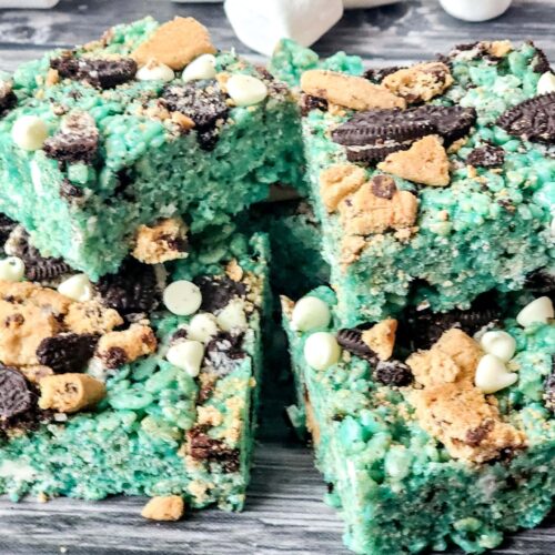 Irish Cream Rice Krispies Treats: Cute St Patricks Shamrock
